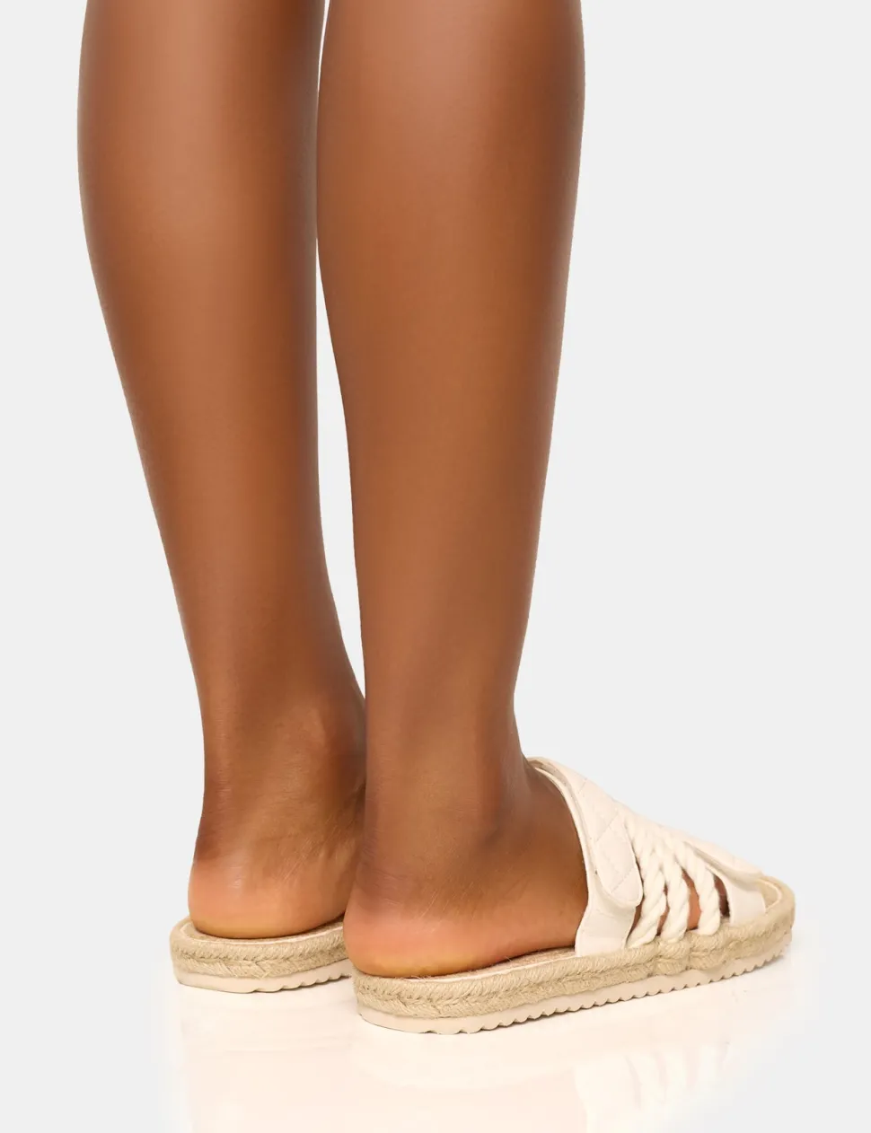 Fashion Coral Rope Detail Flat Sandal Flats