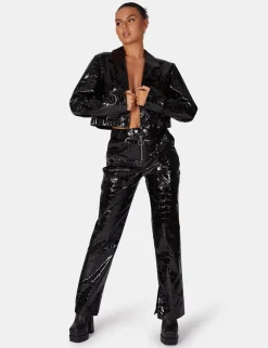 Shop Croc Vinyl Trousers Sculpt & Leisure | Kaiia The Label