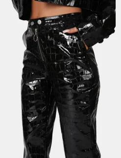 Shop Croc Vinyl Trousers Sculpt & Leisure | Kaiia The Label