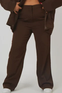 Online Curve Dad Trousers Chocolate Curve | Sculpt & Leisure