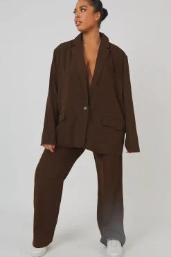 Online Curve Dad Trousers Chocolate Curve | Sculpt & Leisure