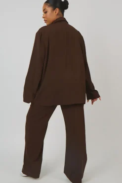Online Curve Dad Trousers Chocolate Curve | Sculpt & Leisure