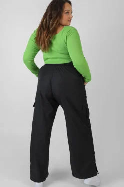 Fashion Curve Long Sleeve Square Neck Crop Top Curve | Sculpt & Leisure
