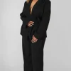 Fashion Curve Premium Tie Waist Wide Leg Trousers Trousers