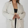New Curve Relaxed Blazer Stone Curve | Sculpt & Leisure