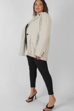 New Curve Relaxed Blazer Stone Curve | Sculpt & Leisure