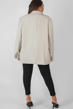 New Curve Relaxed Blazer Stone Curve | Sculpt & Leisure