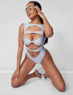 Discount Cut Away Knotted Detail Bodysuit Bodysuits | Tops