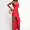Flash Sale Cut Out Detail Luxe Slinky Maxi Dress Sculpt & Leisure | Kaiia The Label