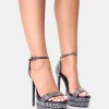 Cheap Date-Me Diamante Barely There Platform Heels Diamante Heels | Platform Heels