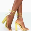Cheap Date-Night Wide Fit Lime Croc Lace Up Clear Perspex Square Toe Heels Wide Fit Heels | Wide Fit Heels