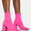 New Delani Hot Neoprene Rounded Pointed Block Heel Ankle Boots Block Heels | Heeled Boots