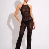 Online Devore Leopard Halterneck Jumpsuit Jumpsuits & Playsuits