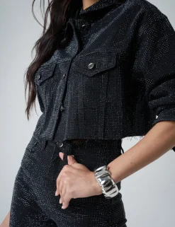 Store Diamante Straight Fit High Rise Denim Jeans Co-ords | Trousers