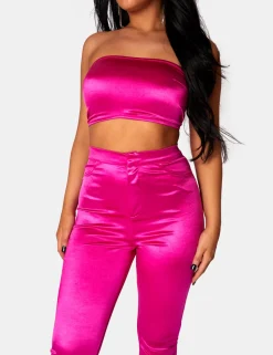 New DISCO SKINNY LEG TROUSERS PINK Trousers
