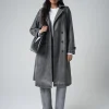 Store Distressed Faux Leather Long Trench Coat Dark Grey Outerwear & Jackets | Sculpt & Leisure