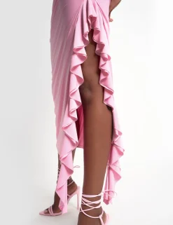 Sale Drape Asymmetric Slinky Maxi Dress Sculpt & Leisure | Kaiia The Label