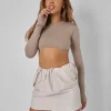 Discount Drawstring Waist Cargo Mini Skirt Stone Sculpt & Leisure | Kaiia The Label
