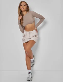 Discount Drawstring Waist Cargo Mini Skirt Stone Sculpt & Leisure | Kaiia The Label