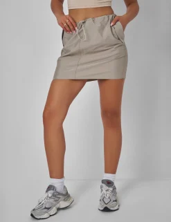 Flash Sale Drawstring Waist Cargo Mini Skirt Khaki Sculpt & Leisure | Kaiia The Label