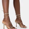Best Duet Wide Fit Knot Strappy Lace Up Square Toe Mid Heels Wide Fit Heels | Wide Fit Heels
