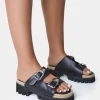 Online Equinox Chunky Jute Detail Buckle Flatform Sandals Flats
