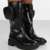 Cheap Evoke Pocket Detail Chunky Sole Calf Height Boot Chunky Boots | Ankle Boots