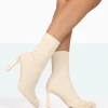Best Sale Farah Knitted Pointed Toe Stiletto Heel Ankle Sock Boots High Heels | Sock Boots