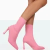 Shop Farah Knitted Pointed Toe Stiletto Heel Ankle Sock Boots High Heels | Sock Boots