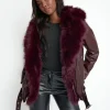 Fashion Faux Fur Trim Aviator Jacket Outerwear & Jackets