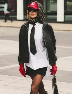Best Sale Faux Leather Oversized Bomber Jacket Sculpt & Leisure | Kaiia The Label