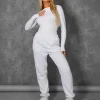 Hot FITTED LONG SLEEVE T-SHIRT WHITE Curve | Sculpt & Leisure