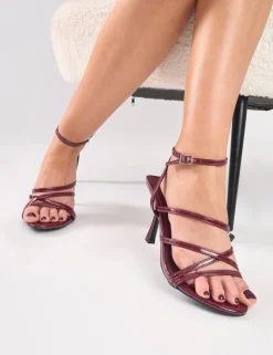 Sale Free Spirit Wide Fit Strappy Mid Heel Wide Fit Heels | Wide Fit Heels