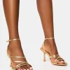 Flash Sale Free Spirit Wide Fit Strappy Round Toe Mid Heels Back In Stock | Wide Fit Heels