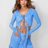 Discount Frill Detail Tie Front Cardigan Top Baby Co-ords | Tops
