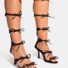 Shop Gaya High Leg Bow Detail Mid Heels Bow Heels | Mid Heels