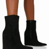 Store Getaway Faux Suede Wedged Heeled Ankle Boot Wedges | Heeled Boots