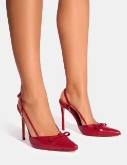 Store Ginni Bow Detail Sling Back Court Heels Court Heels