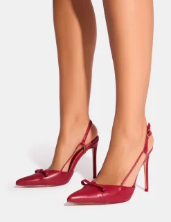 Store Ginni Bow Detail Sling Back Court Heels Court Heels