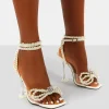 Best Sale Glimmer Wrap Around Pearl Detail Bow Square Toe Cake Stand Heels Back In Stock | 4" Heels