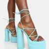 Online Glow Girl Baby Pu Lace Up Platform High Heels Lace Up Heels | Platform Heels