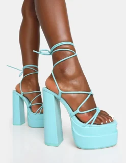 Online Glow Girl Baby Pu Lace Up Platform High Heels Lace Up Heels | Platform Heels