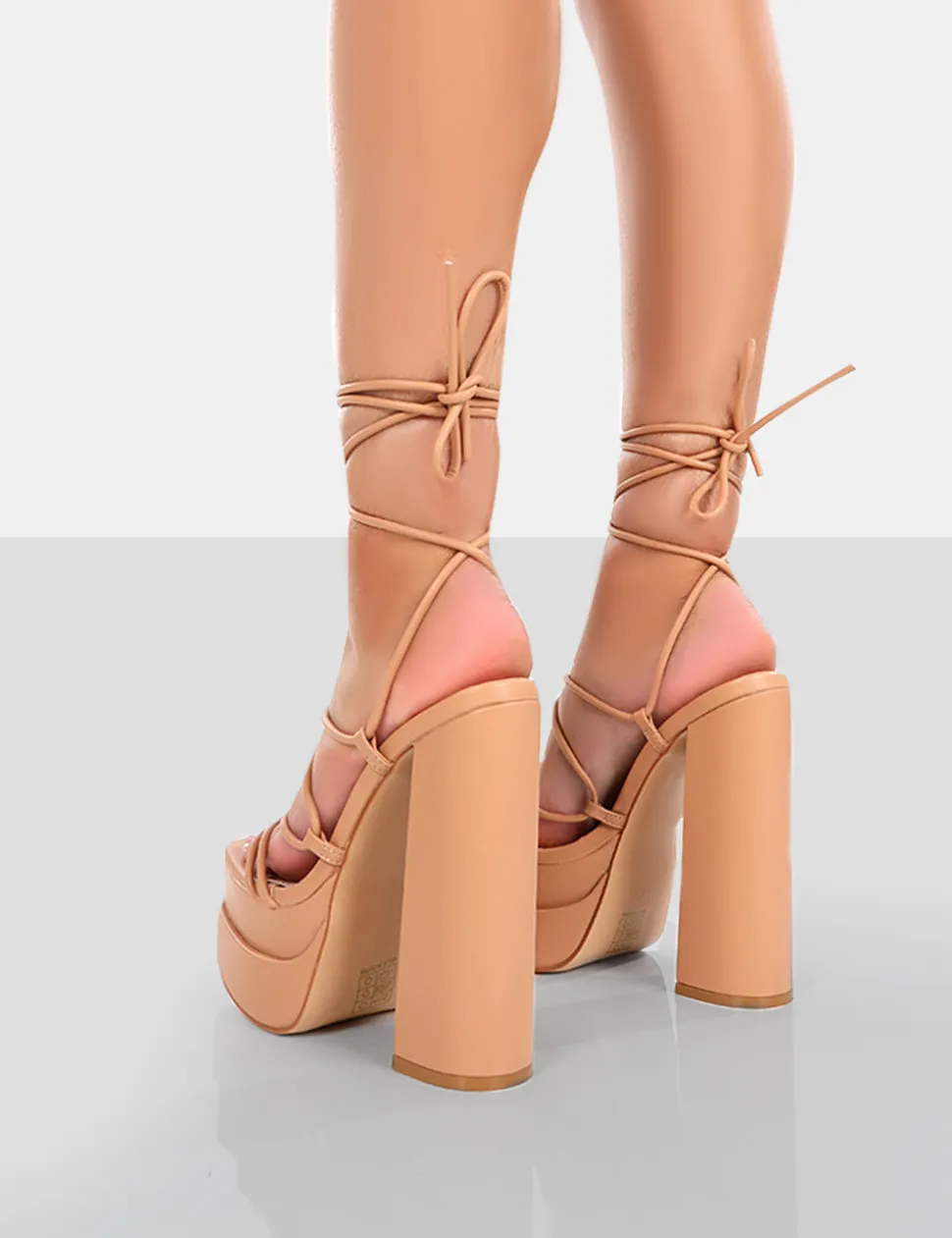 Flash Sale Glow Girl PU Lace Up Platform High Heels 6" Heels | Lace Up Heels