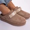 Cheap Goldie Faux Fur Lined Mules Flats | Mules