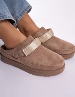 Cheap Goldie Faux Fur Lined Mules Flats | Mules