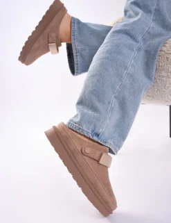 Cheap Goldie Faux Fur Lined Mules Flats | Mules