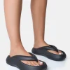 Clearance Guilty Chunky Toe Post Slider Sandals Flats