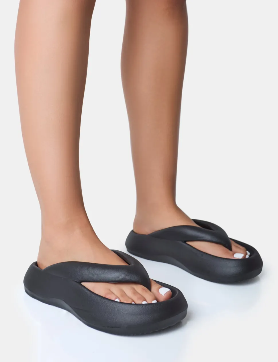 Clearance Guilty Chunky Toe Post Slider Sandals Flats
