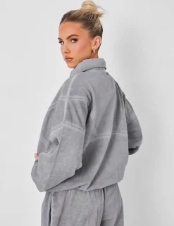 Store Half Zip Oversized Sweatshirt Co-ord Washed Sweatshirt & Hoodies | Hoodies & Sweatshirts