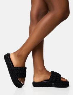 Outlet Hattie Woven Platform Sandals Flats